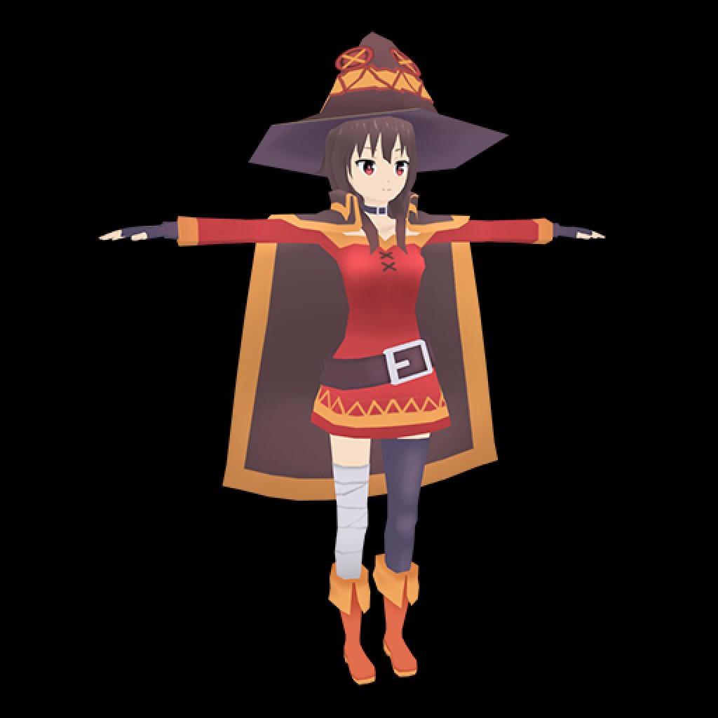 megumin low poly preview image 1